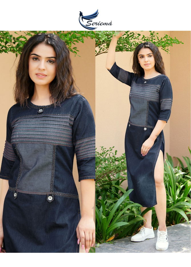 Seriema Kumb Capture 3 Stylish Fancy Wear Denim Wholesale Kurtis
